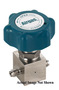 Airgas® 3 3/8" Multi Turn Brass Diaphram Packless Valve With 1/4" MNPT Inlet And 1/8" Compression Outlet