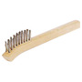 Weiler® 2 1/4" Stainless Steel Scratch Brush With Wood Handle Handle