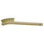 Weiler® 2 1/4" Crimped Brass Scratch Brush With Wood Handle Handle