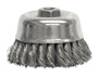 Weiler® 4" X 5/8" - 11 Steel Knot Wire Cup Brush