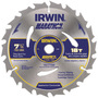 IRWIN® 7 1/4" X 5/8" Diamond X .047" 8300 RPM 18 Teeth ATB Grind Vise-Grip® Marathon® Carbide Tipped Portable Corded Circular Saw Blade (For Wood Cutting) (Carded)
