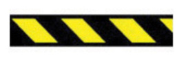 Brady® 3" X 200' Black/Yellow 3 mil Polyethylene Non-Adhesive Barricade Tape