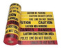 Harris Industries 3" X 1000' Yellow 4 mil Polyethylene BT Series Barricade Tape "CAUTION CONSTRUCTION AREA"
