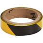 Brady® 1" X 100' Black/Yellow Polyethylene Lightweight Economy Grade Adhesive Barricade Tape