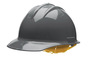 Bullard® Gray HDPE Cap Style Hard Hat With Ratchet/6 Point Ratchet Suspension
