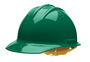 Bullard® Green HDPE Cap Style Hard Hat With Ratchet/6 Point Ratchet Suspension