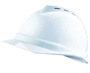 MSA White V-Gard® Polyethylene Cap Style Hard Hat With Ratchet/4 Point Ratchet Suspension