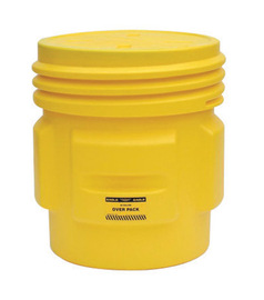 Eagle 27 1/8" X 25 15/16" X 33 3/4" Yellow HDPE Containment Overpack Drum