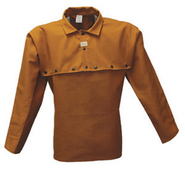 Stanco Safety Products™ Size 3X Rust Brown Cotton Flame Resistant Cape Sleeve With Snap Closure And 20" Bib