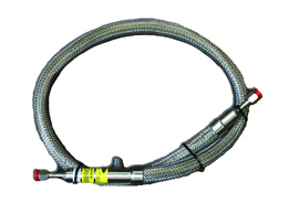 MVE Inc 3/8" X 1 1/2" X 12' Vacuum Jacketed Flexible Transfer Hose With 1/2" 37° Flared Connection