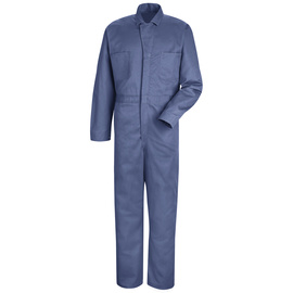 Red Kap® 40"/Regular Blue Red Kap® 8.5 Ounce Cotton/Twill Coveralls With Concealed Front Button Closure