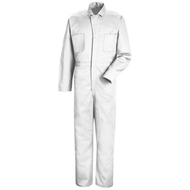 Red Kap® 2X/Regular White 8.5 Ounce 100% Cotton Coveralls With Concealed Front Button Closure