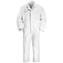 Red Kap® Large/Regular White 7.25 Ounce 65% Polyester/35% Combed Coveralls With Zipper Closure