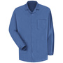 Red Kap® Large/Regular Blue 94% Texturized Polyester/6% Carbon Suffused Nylon Counter Coat With Gripper Closure