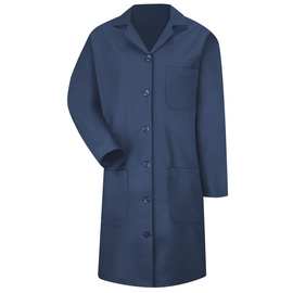 Red Kap® Large/Regular Navy 5 Ounce 80% Polyester/20% Combed Cotton Lab Coat With Button Closure