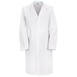 Red Kap® 3X/Regular White 80% Polyester/20% Combed Cotton Lab Coat With Gripper Closure