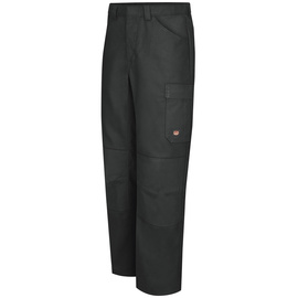 Red Kap® 50" X 32" Black 8 Ounce Polyester/Cotton/Spandex Pants With Button Closure
