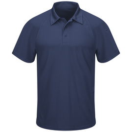 Bulwark Medium Navy Red Kap® 100% Polyester Knit Polo Shirt