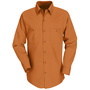 Bulwark Large/Long Orange Red Kap® 4.25 Ounce 65% Polyester/35% Cotton Long Sleeve Shirt With Button Closure
