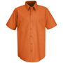 Red Kap® Medium/Regular Orange 4.25 Ounce Polyester/Cotton Shirt With Button Closure