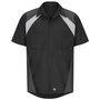 Bulwark X-Large Black/Charcoal Red Kap® 65% Polyester/35% Cotton Short Sleeve Shirt