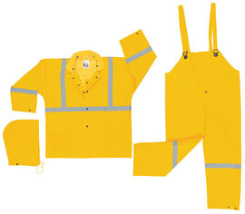 MCR Safety® Large Yellow Luminator™ .35 mm Polyester/PVC Suit