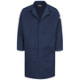 Bulwark® Large Regular Navy Blue Cotton/Nylon Flame Resistant Lab Coat With Snap Front Closure