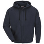 Bulwark® X-Large Tall Navy Blue Cotton/Spandex Brushed Fleece Flame Resistant Sweatshirt With Zipper Front Closure