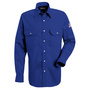 Bulwark® Medium Regular Royal Blue EXCEL FR® Cotton Flame Resistant Uniform Shirt With Snap Front Closure