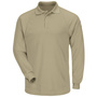 Bulwark® Large Regular Khaki Swiss Pique/Modacrylic/Lyocell/Aramid Flame Resistant Polo With Button Front Closure