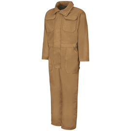 Red Kap® Large Regular Brown Polyester Lined 10 Ounce Polyester Cotton Coveralls