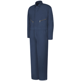Red Kap® 3X Regular Blue Polyester Lined 7.25 Ounce Polyester Cotton Coveralls