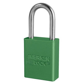 American Lock® Green Anodized Aluminum Lifeguard™ 6 Pin Tumbler Padlock Boron Alloy Shackle