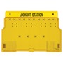Master Lock® Yellow Thermoplastic Zenex™ Wall Mount Padlock Station