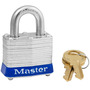 Master Lock® Blue Laminated Steel 4 Pin Tumbler Padlock Hardened Steel Shackle