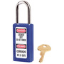 Master Lock® Blue Thermoplastic Zenex™ 6 Pin Tumbler Padlock Steel Shackle