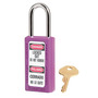 Master Lock® Purple Thermoplastic Zenex™ 6 Pin Tumbler Padlock Steel Shackle