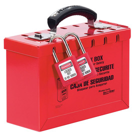 Master Lock® Red Steel Group Lock Box