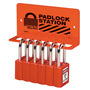 Master Lock® Red Steel Wall Mount Padlock Station