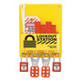 Master Lock® Yellow Thermoplastic Zenex™ Wall Mount Lockout Station
