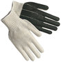 MCR Safety® Large Red Hare® 7 Gauge Black PVC Palm Coated Work Gloves With Black Cotton And Polyester Liner And Knit Wrist