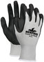 MCR Safety® X-Small NXG 13 Gauge Black Nitrile Palm And Fingertips Coated Work Gloves With Black Nylon Liner And Knit Wrist