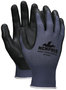 MCR Safety Size Large Memphis 13 Gauge Black Nitrile Palm Coated Work Gloves With Blue Nylon Liner And Knit Wrist Cuff