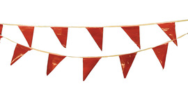 Cortina Safety Products 60' Red Vinyl Pennant Flag