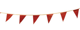 Cortina Safety Products 100' Red Vinyl Pennant Flag