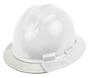 Bullard® White HDPE Full Brim Hard Hat With Ratchet/4 Point Ratchet Suspension