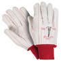Techniweld USA Large White Heavy Weight Cotton And Polyester Double Palm Hot Mill Gloves With Knit Wrist