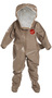 DuPont™ Large Tan Tychem® 5000, 18 mil Encapsulated Level B Chemical Protective Suit With Flat Back And Rear Entry