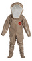 DuPont™ Medium Tan Tychem® 5000, 18 mil Encapsulated Level B Chemical Protective Suit With Flat Back And Rear Entry