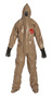 DuPont™ 2X Tan Tychem® RESPONDER® CSM 25 mil Chemical Protective Coveralls With Respirator Fitting Hood, Elastic Wrists And Attached Socks